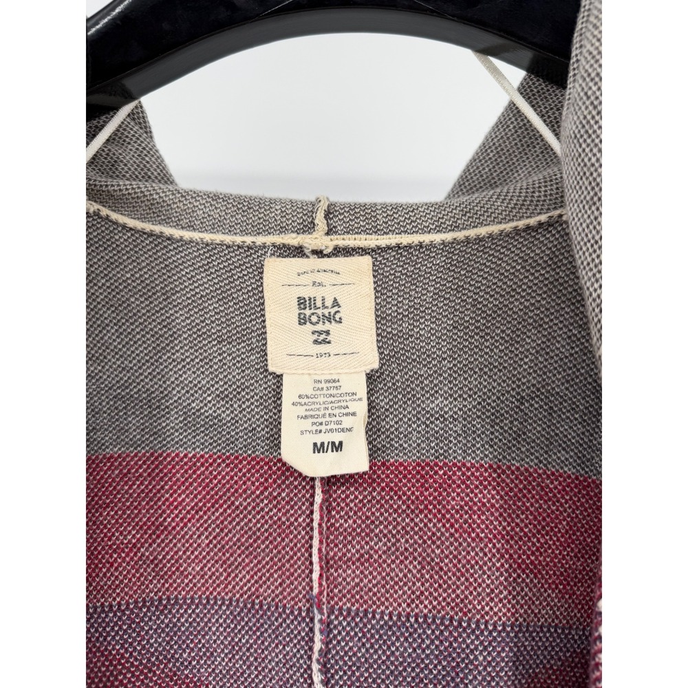 Billabong Hooded Poncho Cardigan Geometric Aztec Knit Wrap Oatmeal JV01DENC M/L - Picture 3 of 8